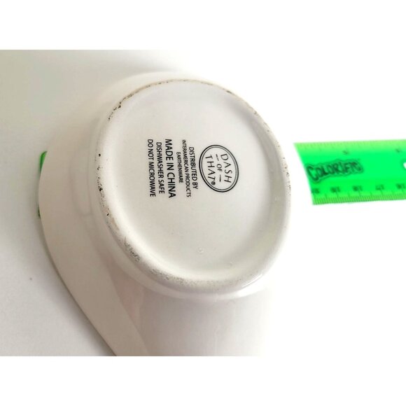 Dash Of That Ceramic Spoon Rest White Floral Design Large Ladle Size Earthenware - Picture 9 of 10